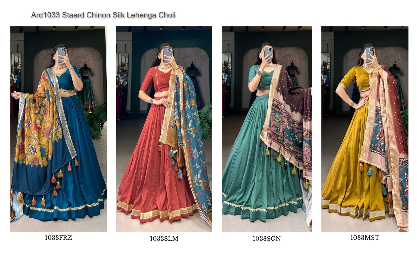 Ard1033 Staard Chinon Silk Lehenga Choli Supplier India