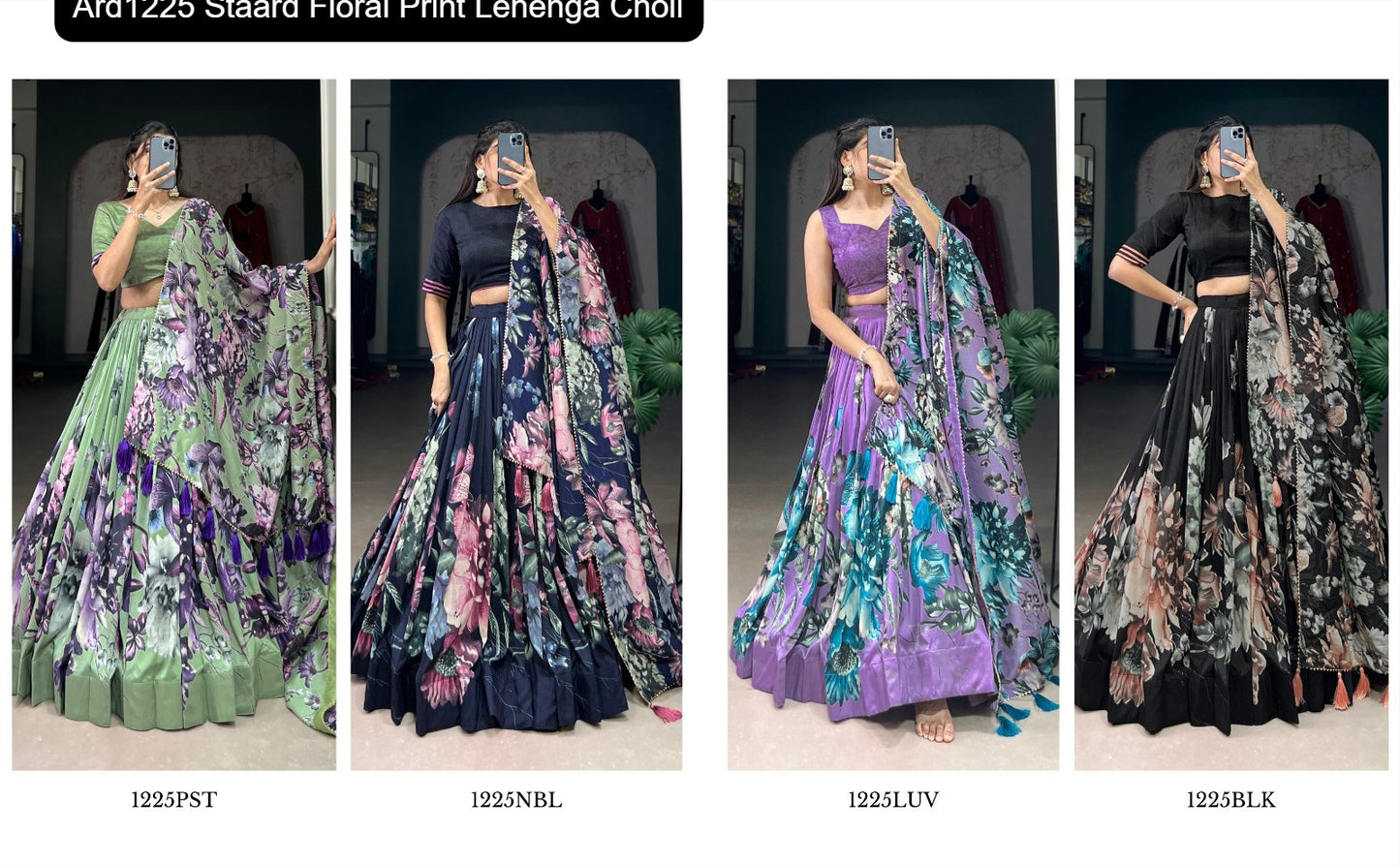 Ard1225 Staard Tussar Silk Lehenga Choli Exporter Ahmedabad