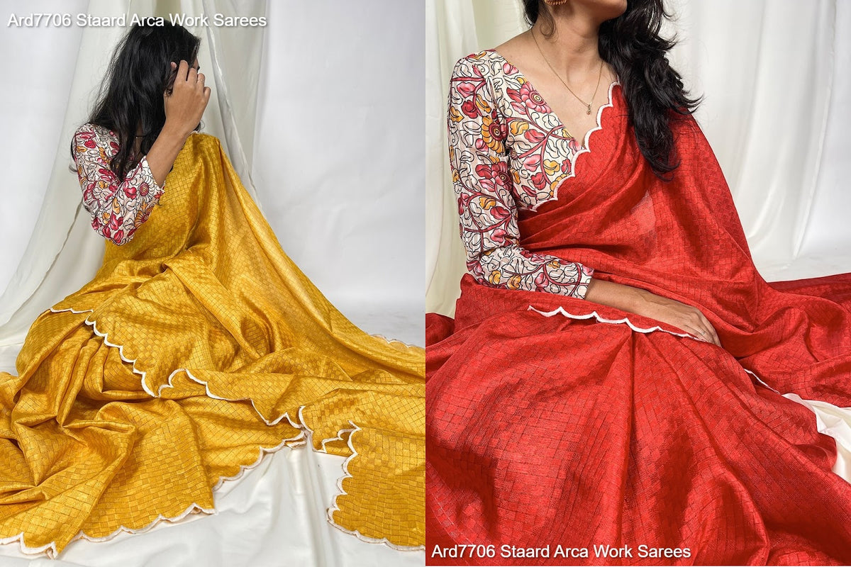Ard7706 Staard Gadhawal Chex Sarees Exporter Ahmedabad