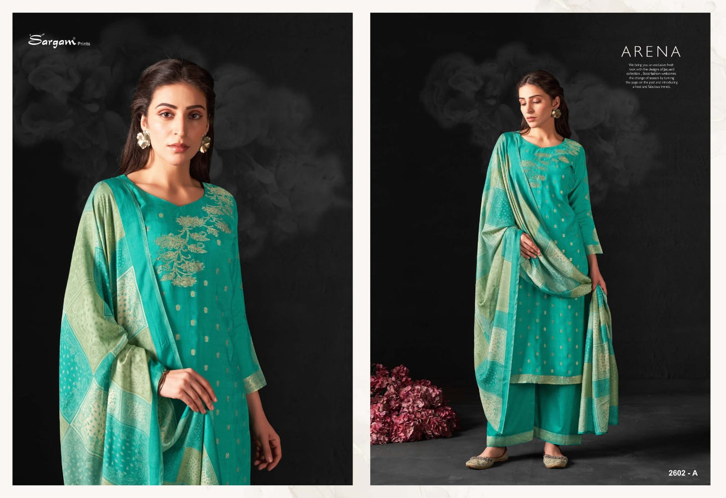 Arena Vol 2 Sargam Prints Muslin Jacquard Pant Style Suits Exporter Ahmedabad