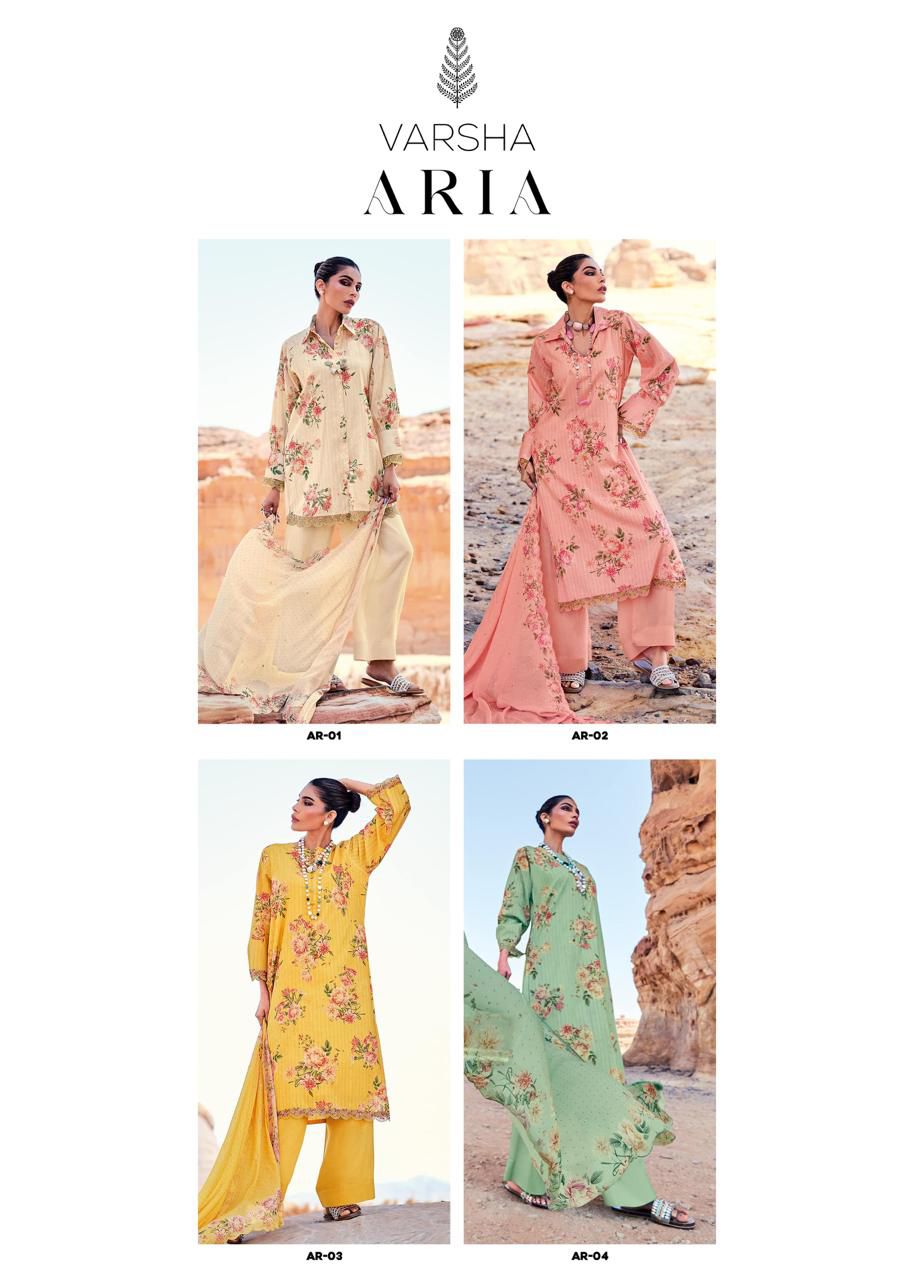 Aria Varsha Fashions Woven Plazzo Style Suits