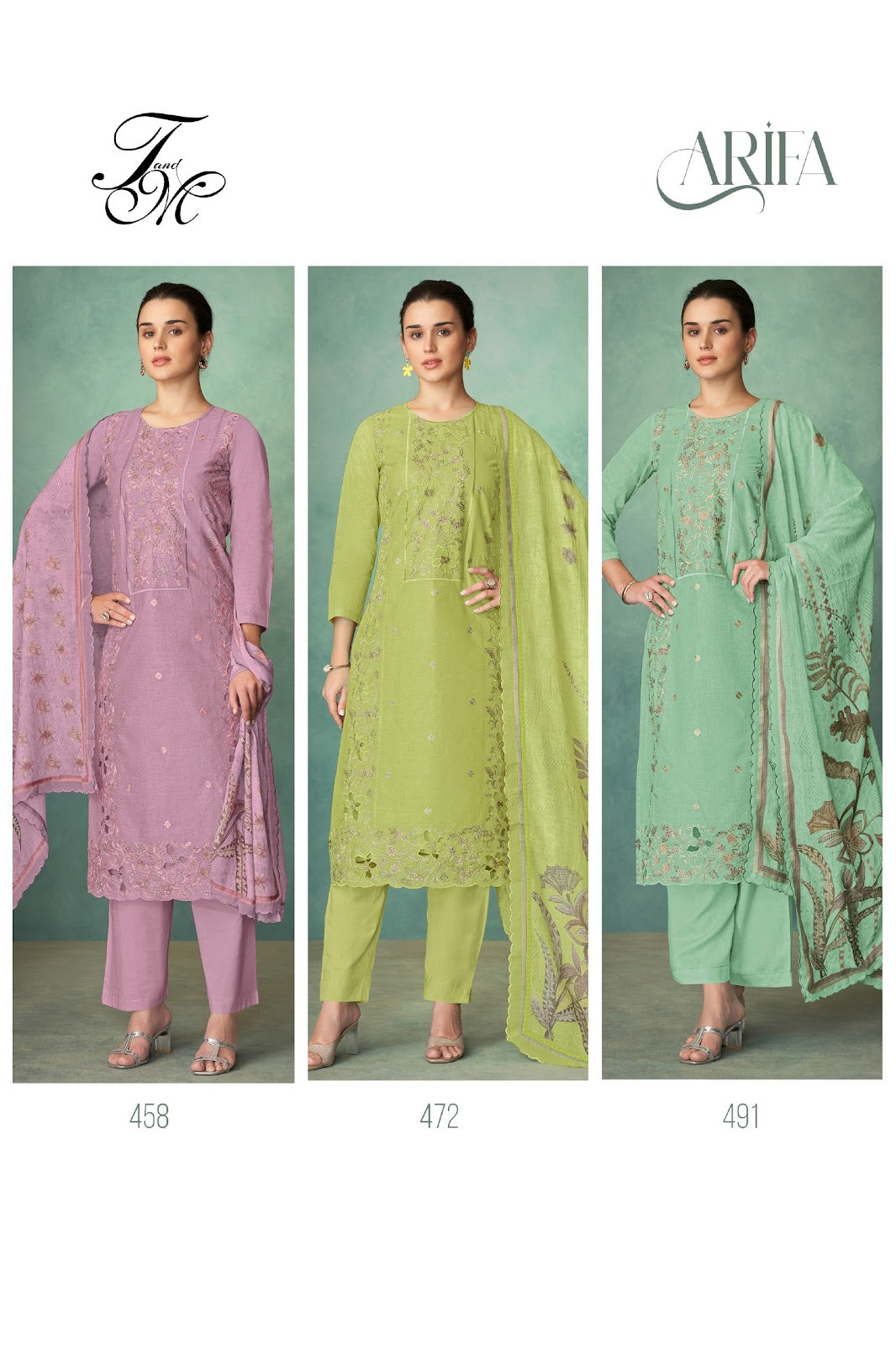 Arifa Tm Organza Dyed Pant Style Suits Manufacturer Gujarat