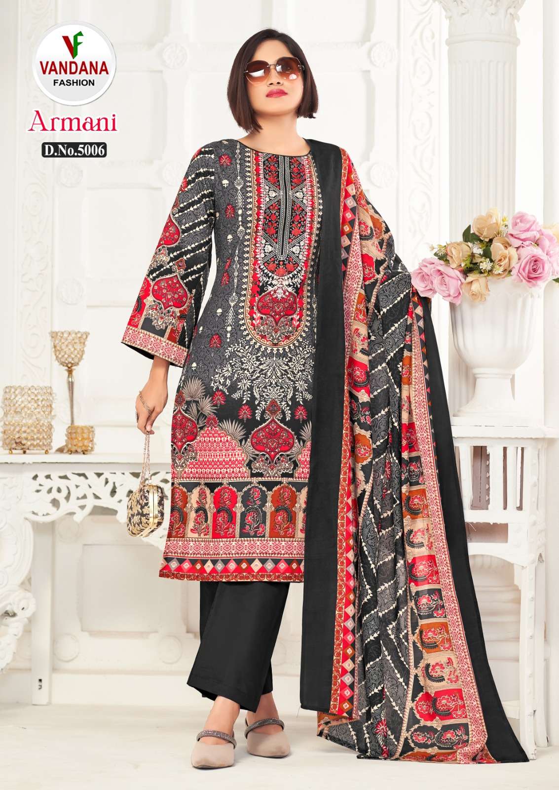 Armani Vol 5 Vandana Cotton Karachi Salwar Suits Supplier India
