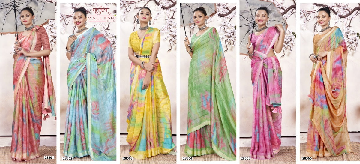 Arnavi Vallabhi Prints Georgette Sarees Wholesale Price
