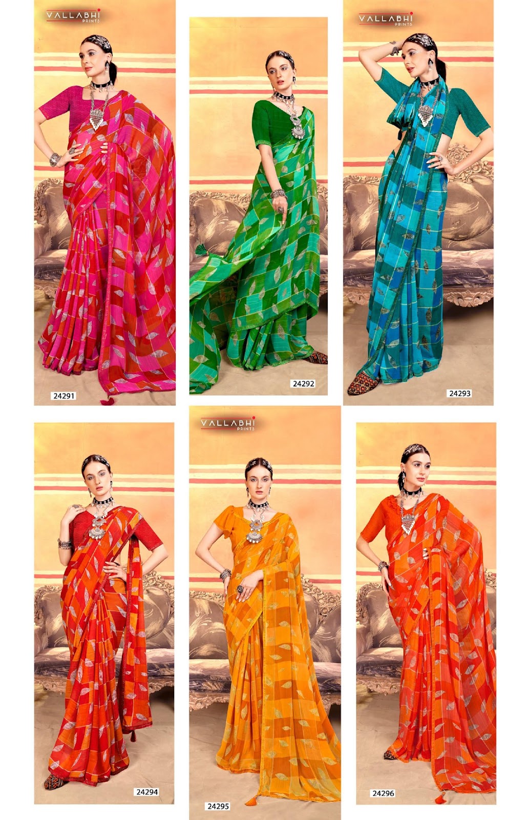 Arnika Vol 2 Vallabhi Prints Georgette Sarees Manufacturer