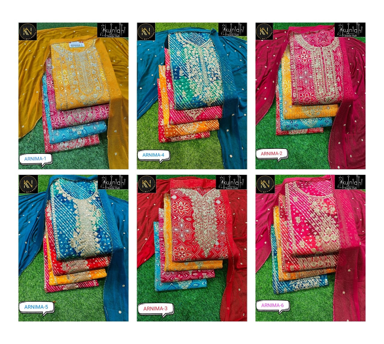 Arnima Alok Kulnidhi Viscose Reyon Salwar Suits Exporter India
