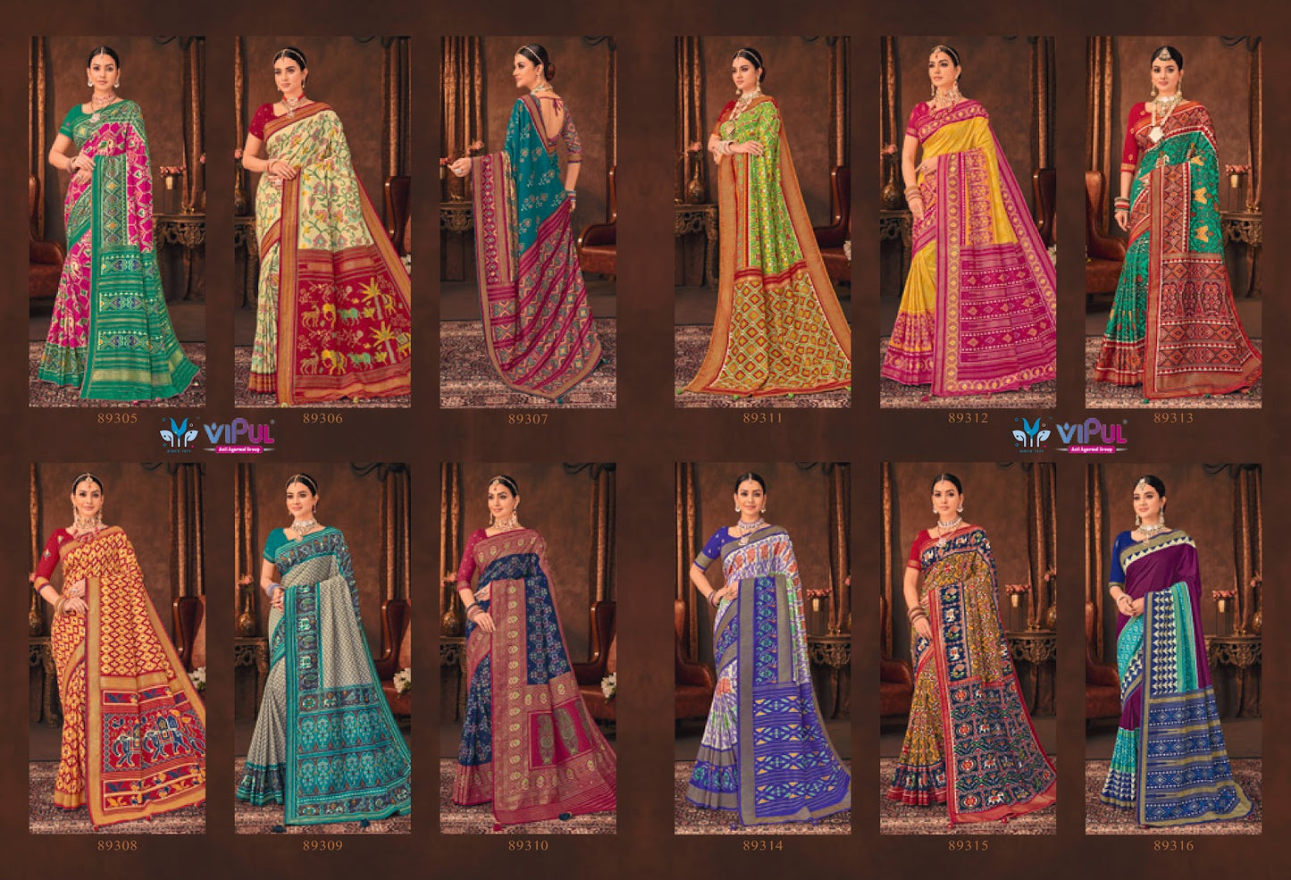 Aroma 89305-89316 Vipul Silk Sarees Supplier Gujarat