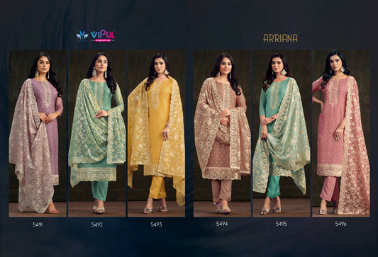 Arriana Vipul Soft Organza Pant Style Suits