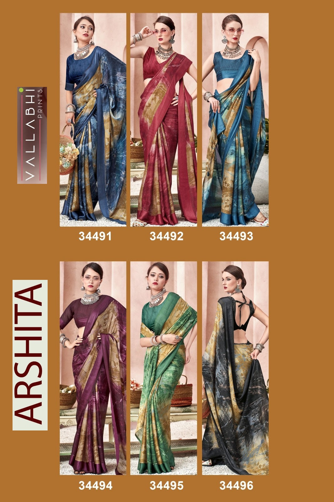 Arshita Vallabhi Prints Chiffon Sarees Supplier Ahmedabad