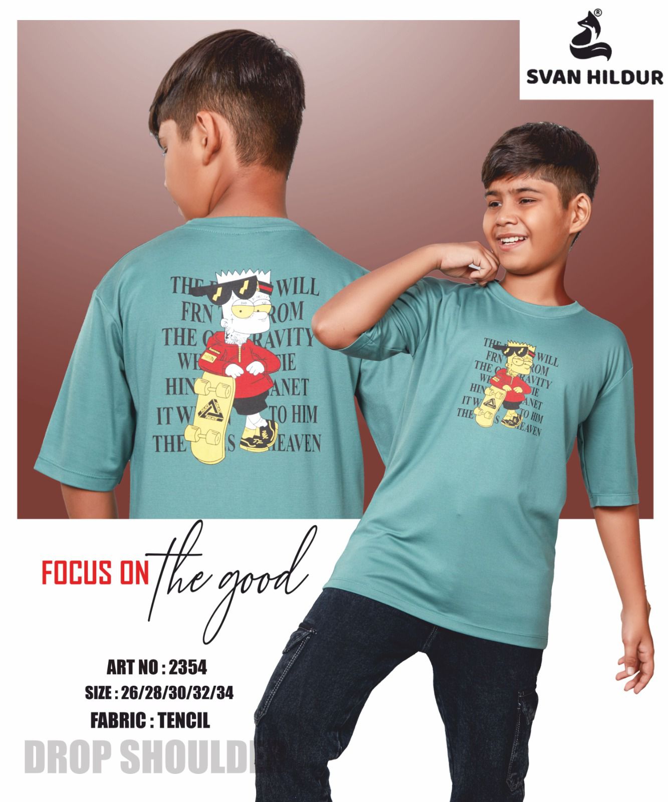 Art No 2354 Svan Hildur Tencil Boys Tshirt Manufacturer