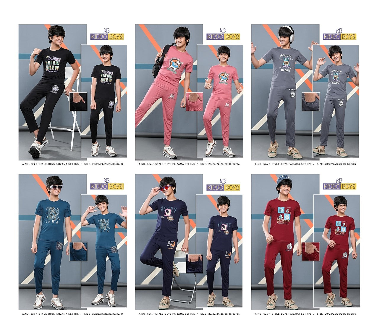 Art No 524 Kiddo Tencil Lycra Boys Pant Set Wholesale Rate