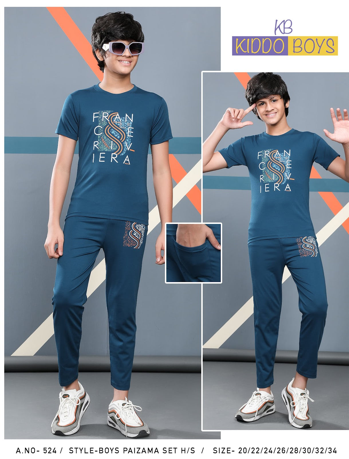 Art No 524 Kiddo Tencil Lycra Boys Pant Set Wholesale Rate