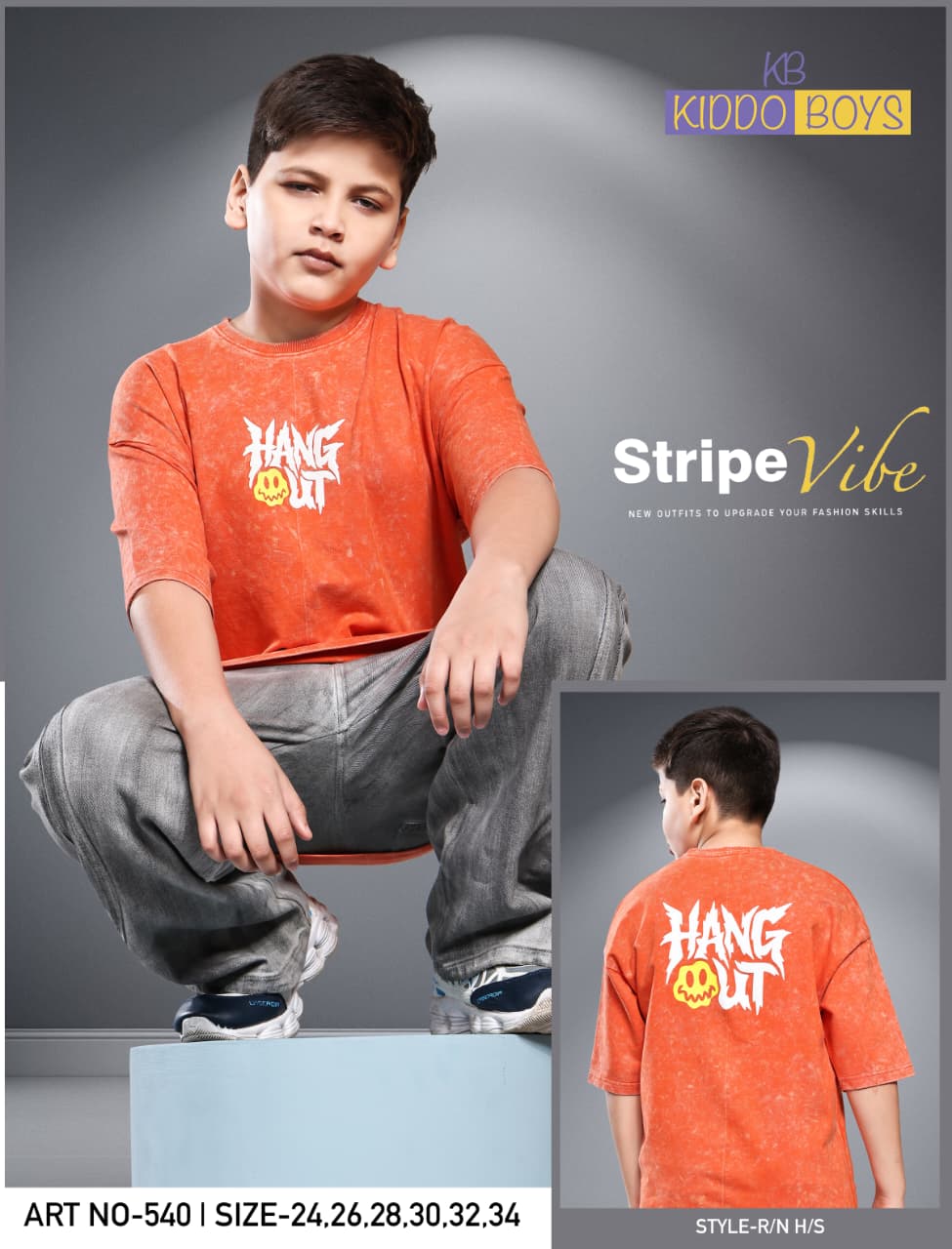 Art No 540 Kiddo Cotton Looper Boys Tshirt Supplier Ahmedabad