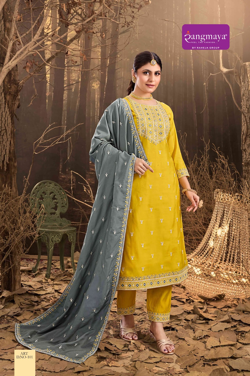 Art Rangmaya Roman Readymade Pant Style Suits Supplier Gujarat