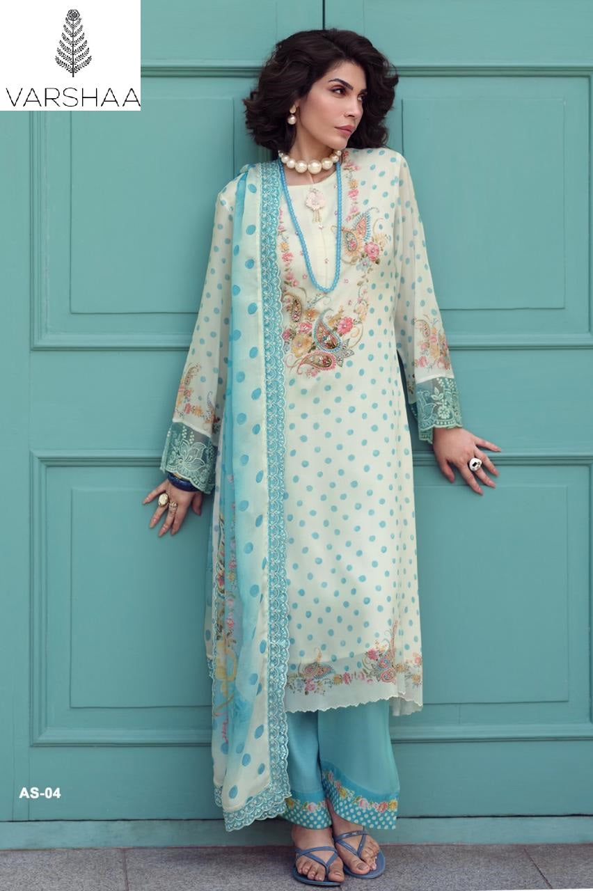 Artessa Varshaa Viscose Chinon Pant Style Suits Wholesaler