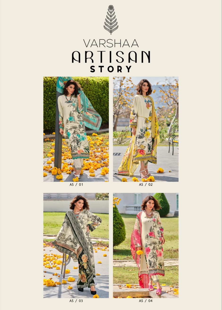 Artisan Story Varshaa Premium Cotton Pant Style Suits Wholesaler Ahmedabad