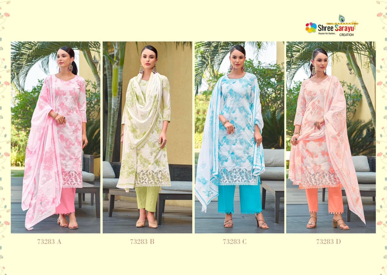 Artistic Style Shree Sarayu Creation Cotton Pant Style Suits Exporter Ahmedabad