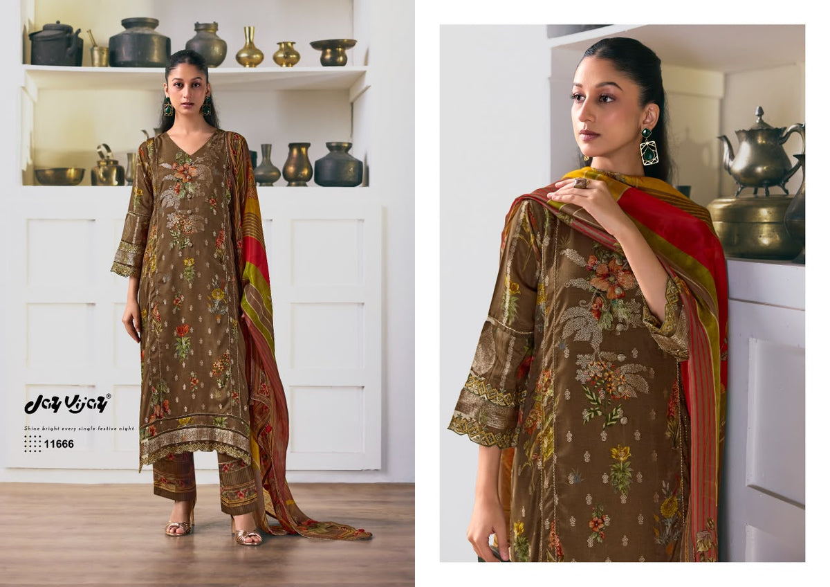 Arundhati Jay Vijay Bemberg Muslin Pant Style Suits Supplier Gujarat