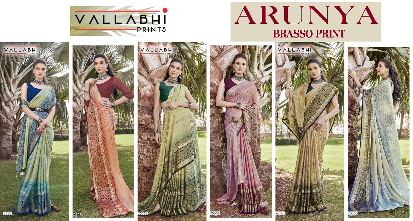 Arunya Vallabhi Prints Brasso Sarees Manufacturer Gujarat