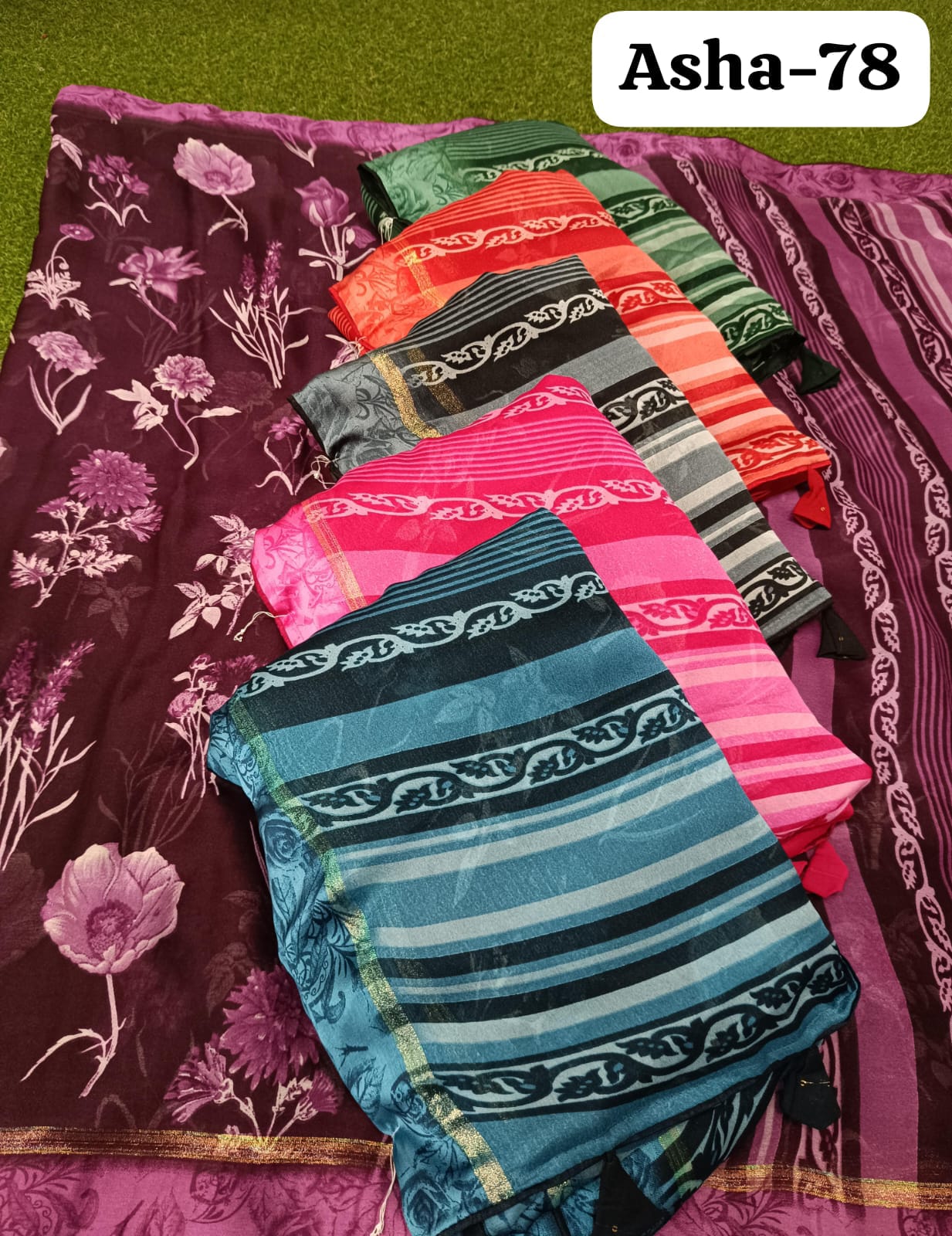 Asha 78 Kalpveli Chiffon Sarees