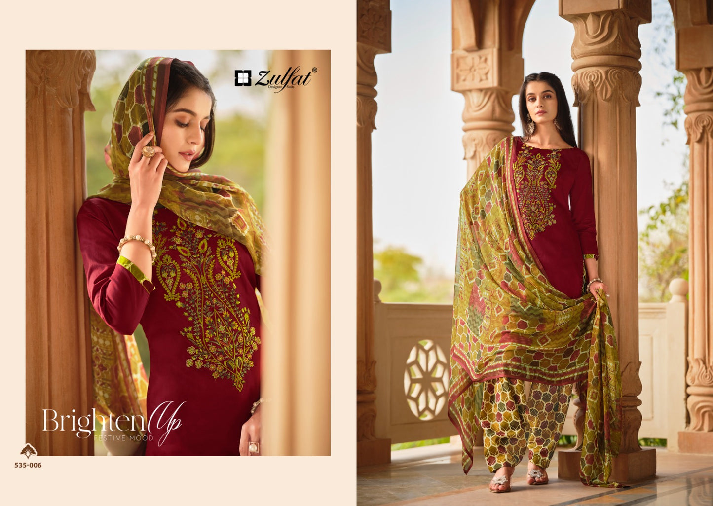 Ashnoor Zulfat Designer Jaam Cotton Patiyala Style Suits