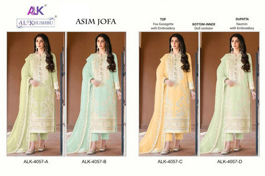 Asim Jofa 4057 Alk Georgette Pakistani Salwar Suits