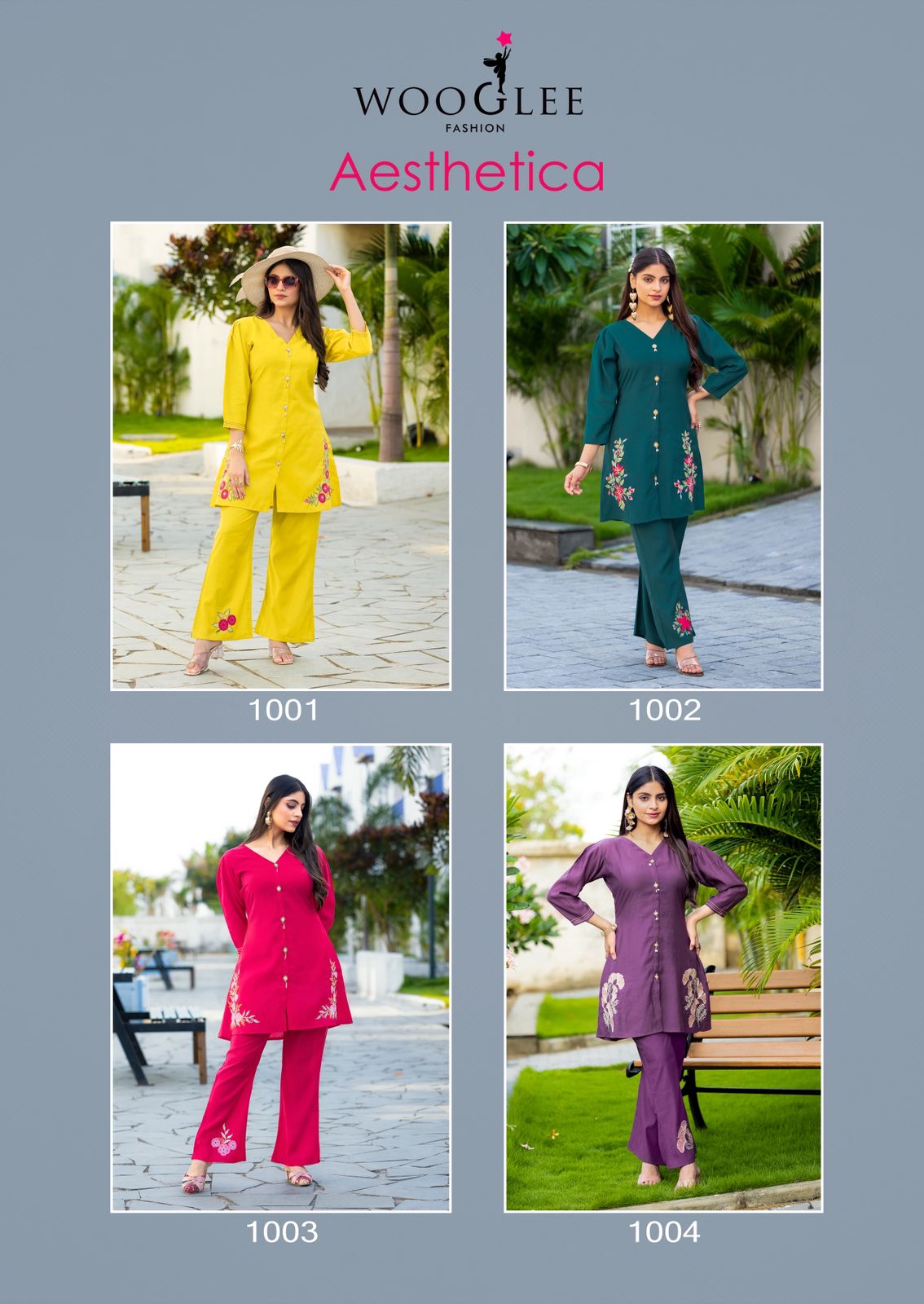 Asthetica Wooglee Viscose Silk Co Ord Set Wholesale Price