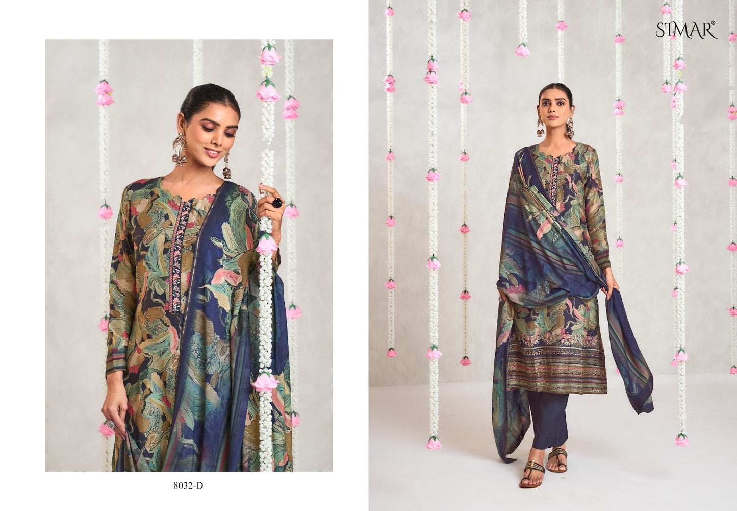 Astitva 8032 Simar Viscose Muslin Pant Style Suits Wholesaler Gujarat