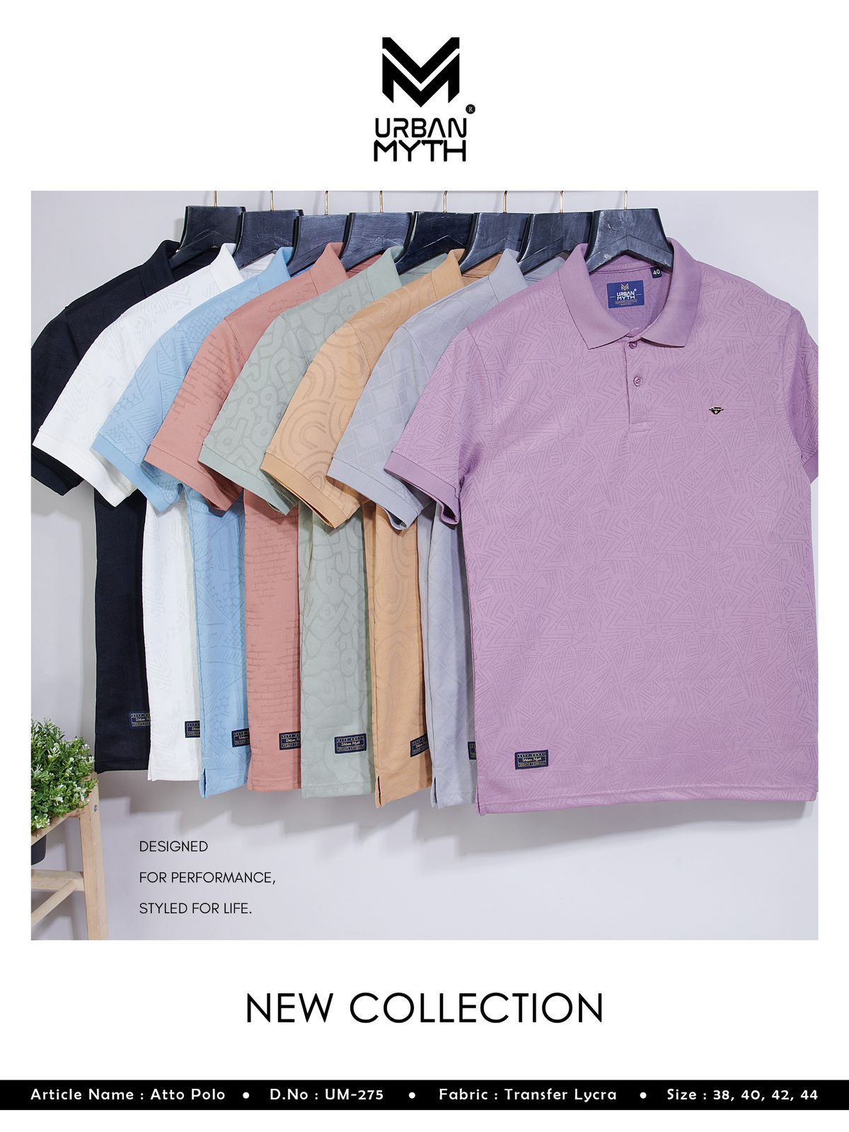 Atto Polo 275 Urban Myth Lycra Mens Tshirts Supplier Ahmedabad