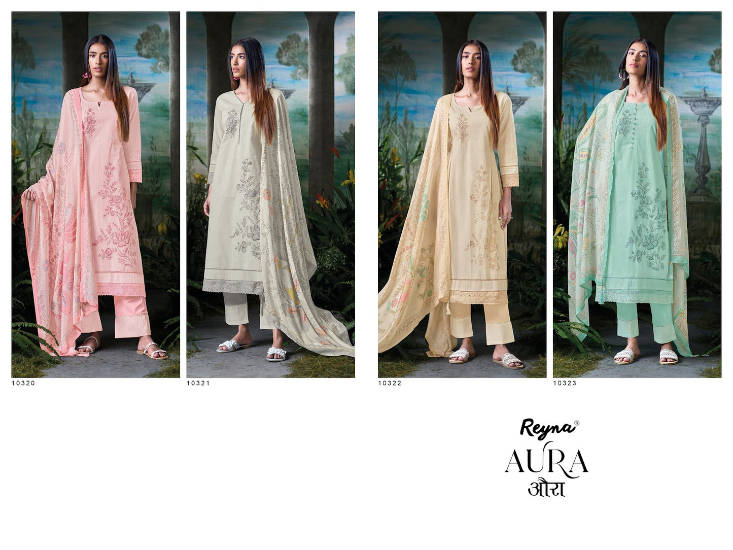 Aura Reyna Cotton Pant Style Suits Wholesaler Gujarat
