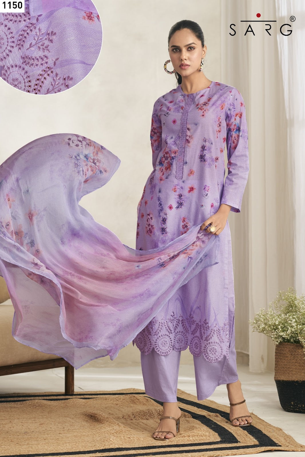 Avigya Sarg Pure Cotton Pant Style Suits Supplier India