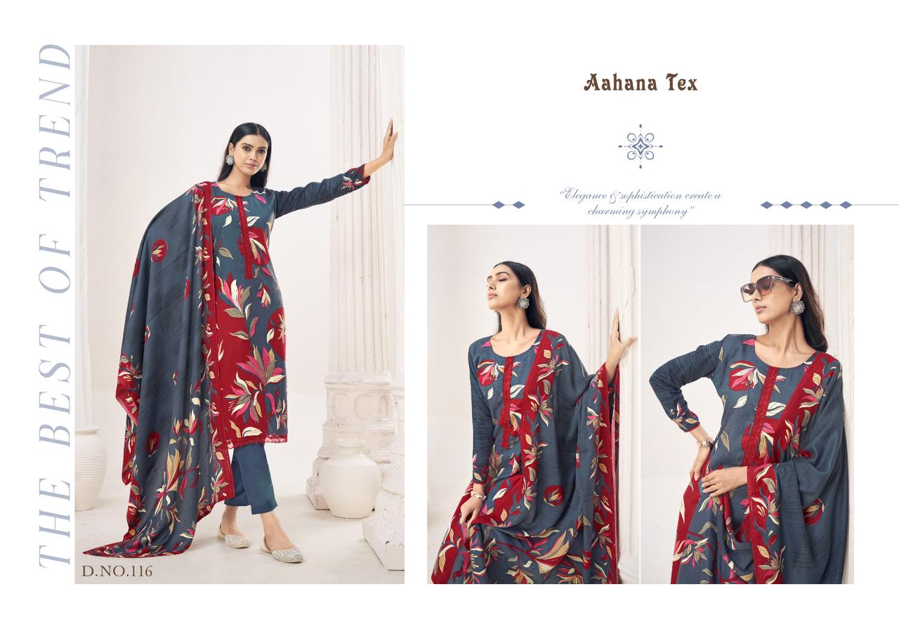 Avisha Vol 1 Aahana Pashmina Suits Supplier Gujarat