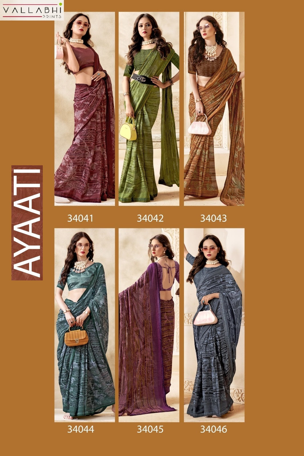 Ayaati Vallabhi Prints Georgette Sarees Wholesaler Ahmedabad