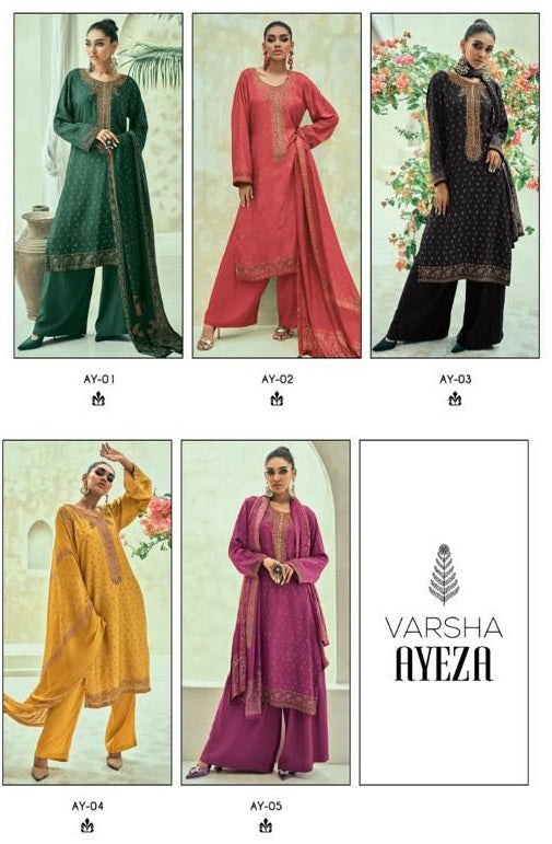 Ayeza Varsha Fashions Viscose Plazzo Style Suits Wholesale