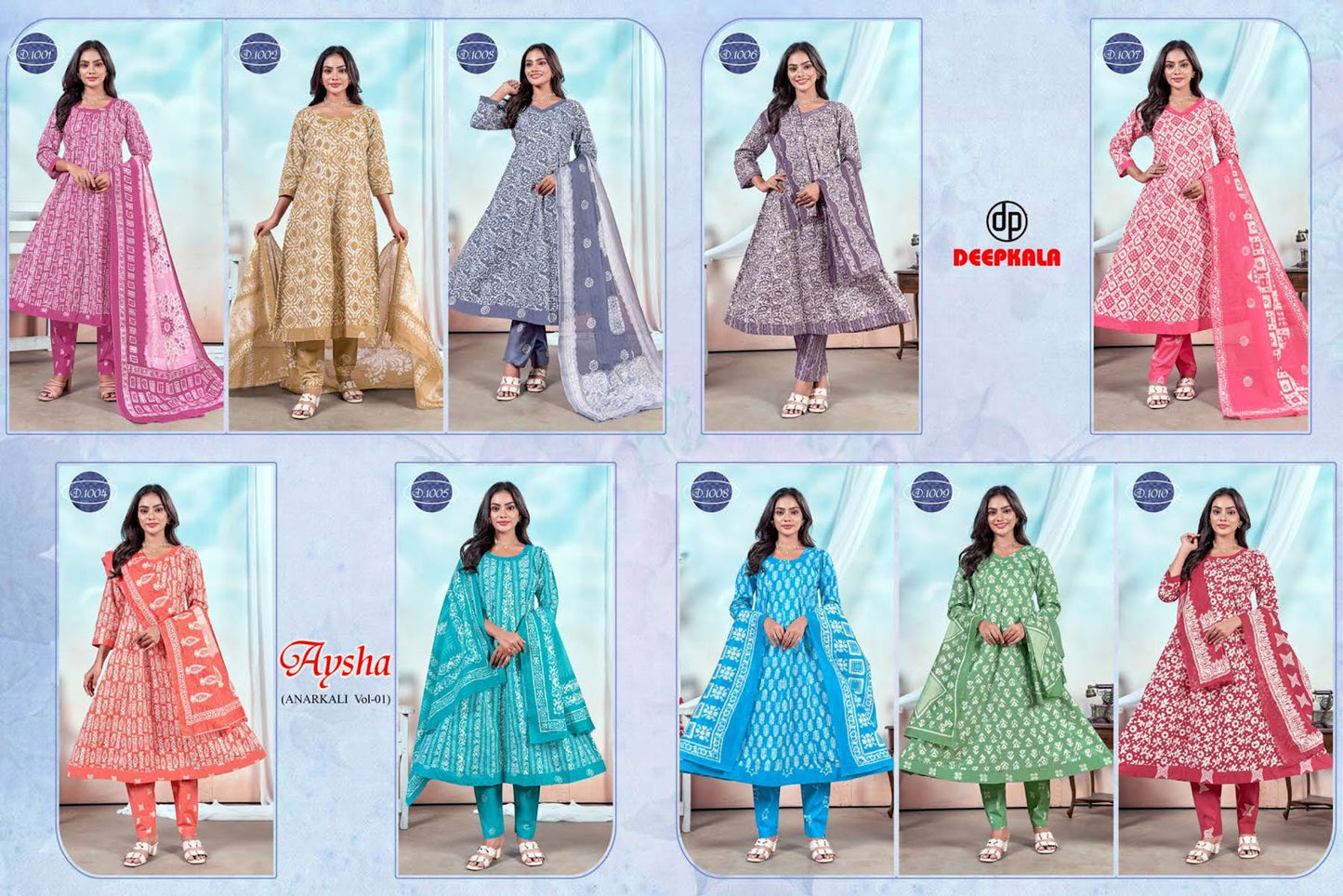 Aysha Vol 1 Deepkala Cotton Readymade Anarkali Suits Wholesale Price