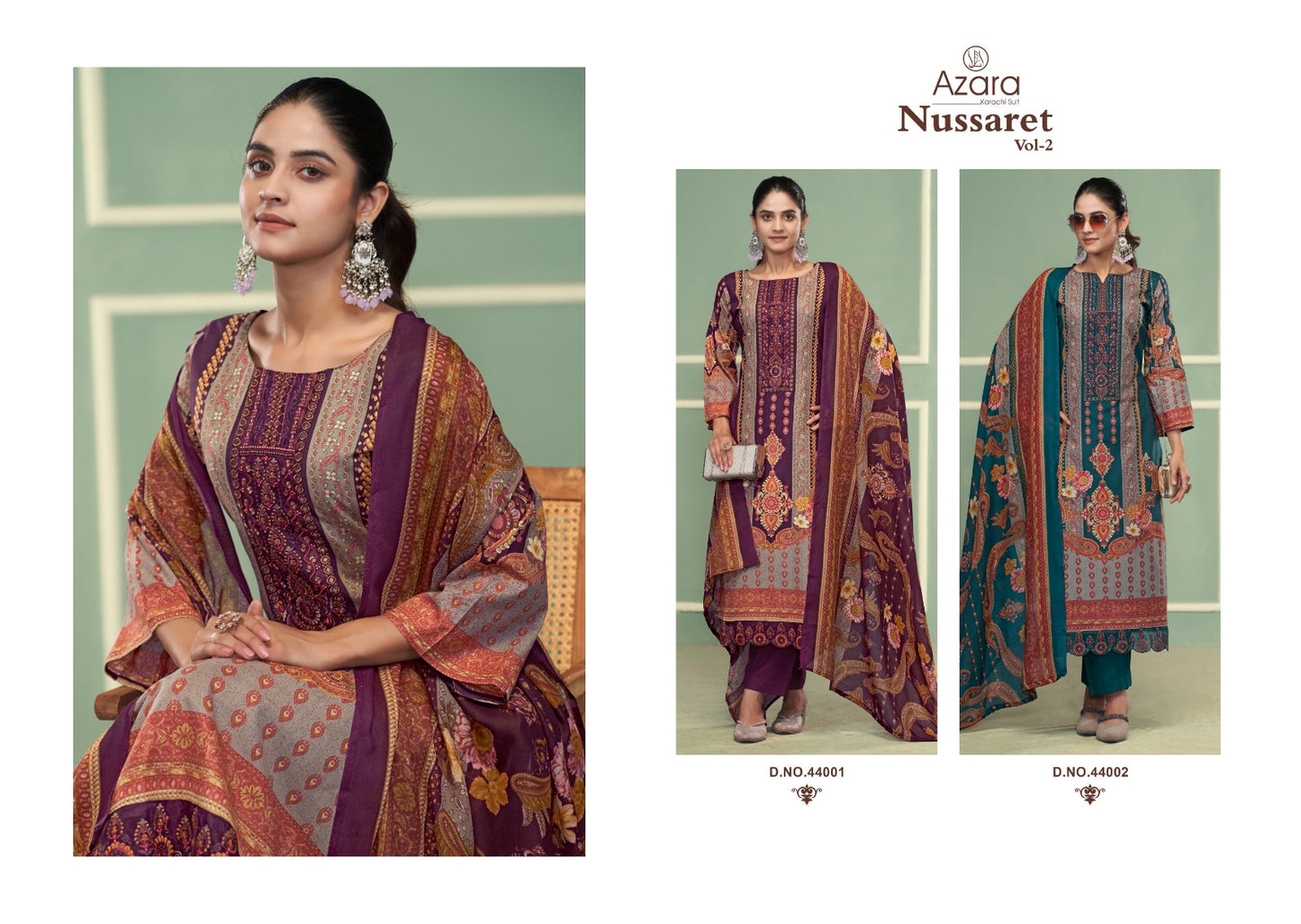 Azara Nushrat Vol 2 Radhika Fashion Cambric Karachi Salwar Suits Wholesale Price
