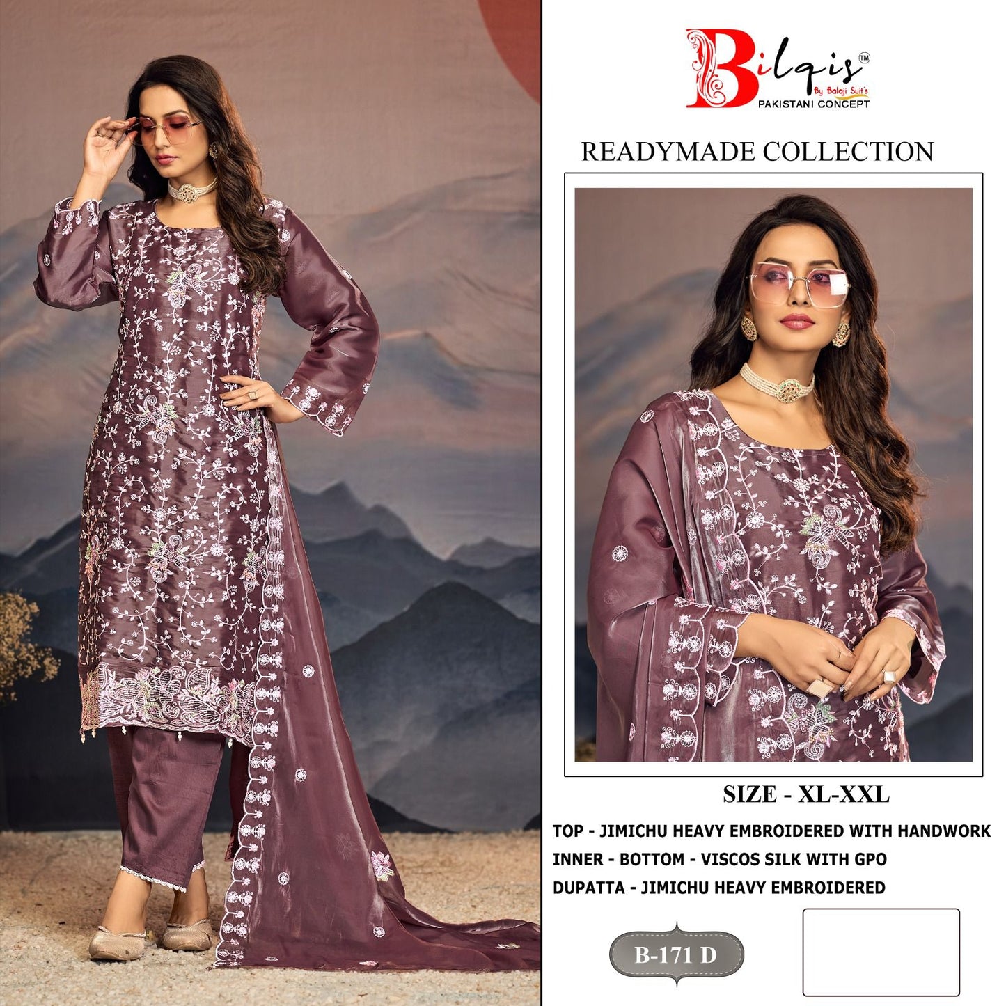 B 171 Bilqis Pakistani Readymade Suits Wholesale Price