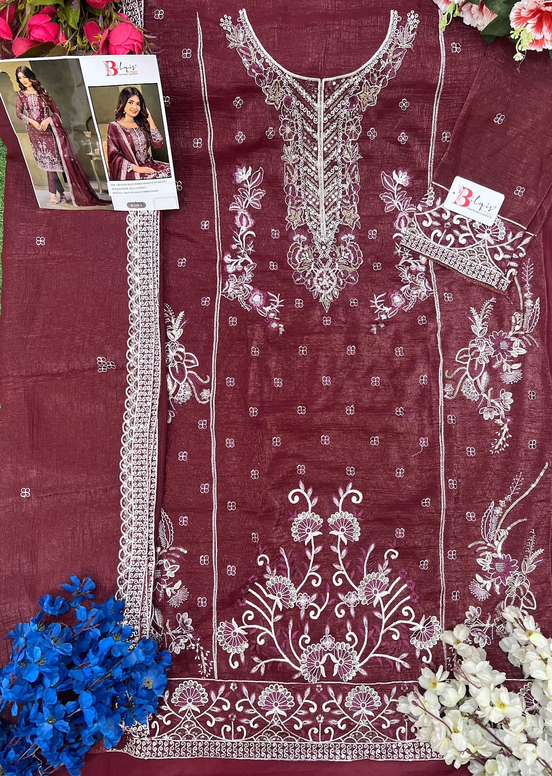 B 210 Bilqis Pakistani Salwar Suits Manufacturer Gujarat