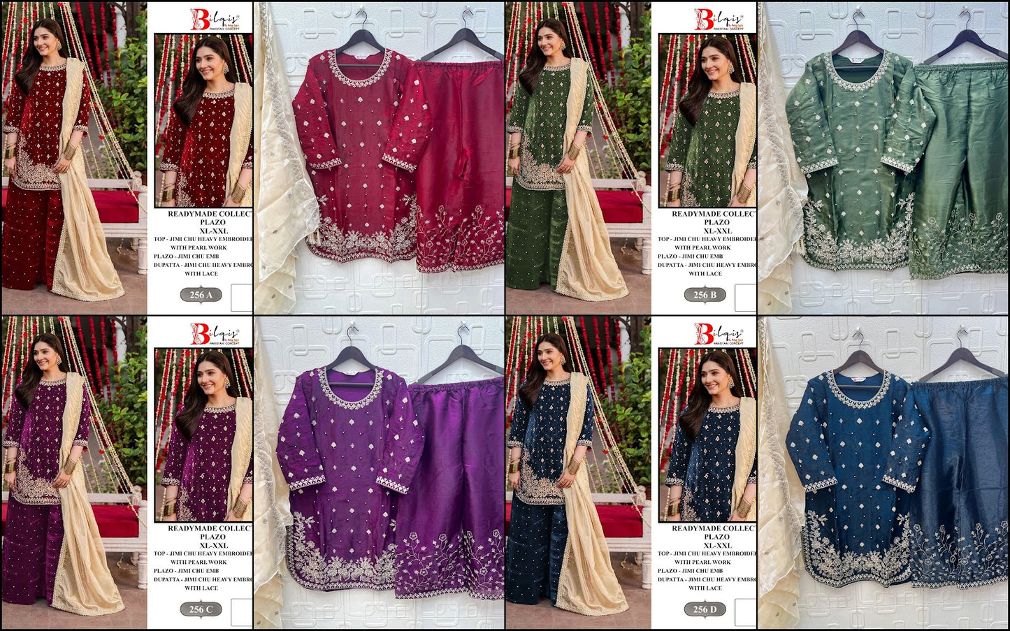B 256 Bilqis Jimmy Choo Pakistani Readymade Suits Wholesaler Gujarat