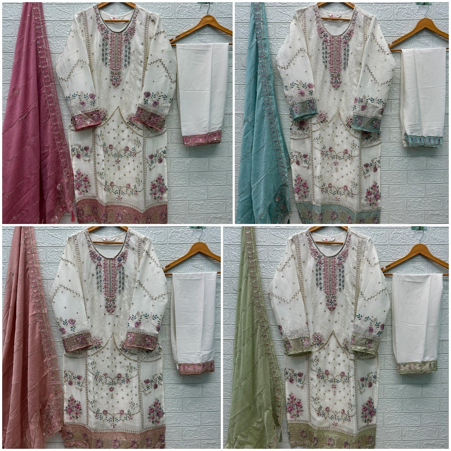 B 276 E To H Bilqis Chiffon Pakistani Readymade Suits Wholesaler Gujarat