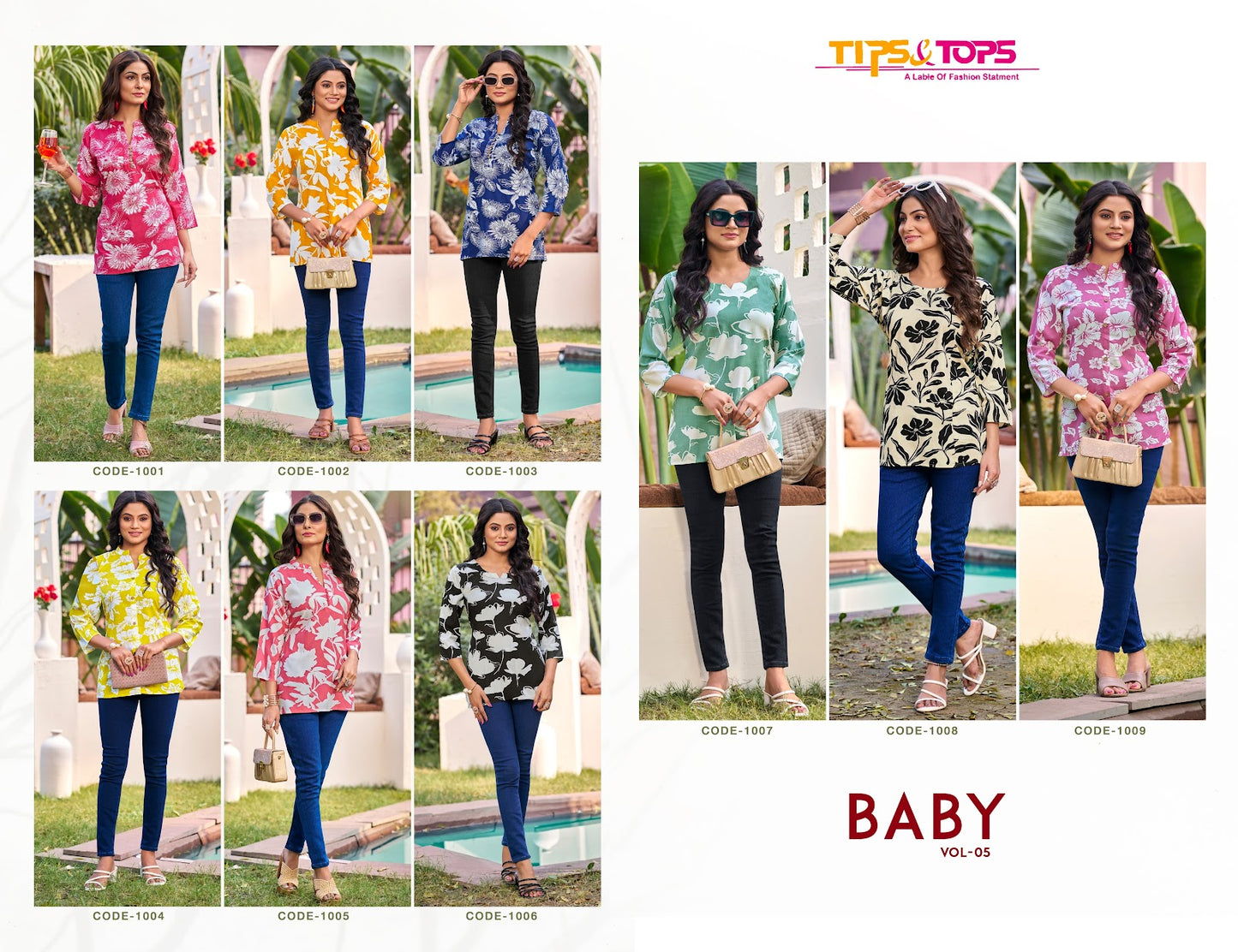 Baby Vol 5 Tips Tops Rayon Fancy Tops Wholesaler Gujarat