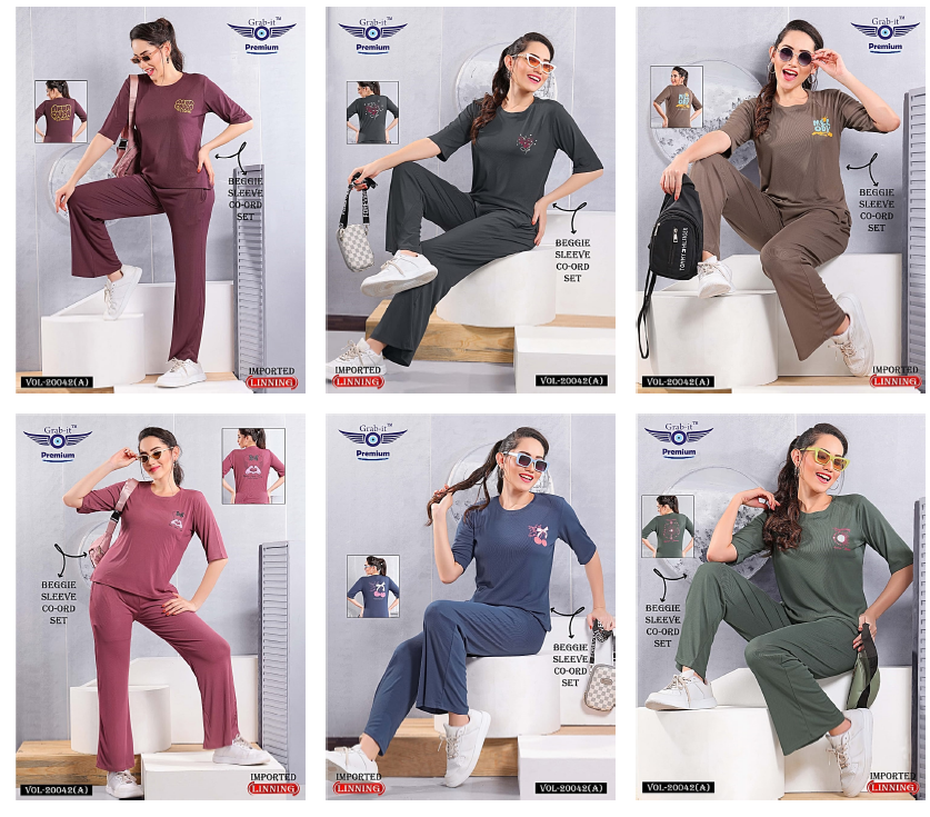 Back Print 20042 A Grab It Imported Co Ord Set Supplier Ahmedabad