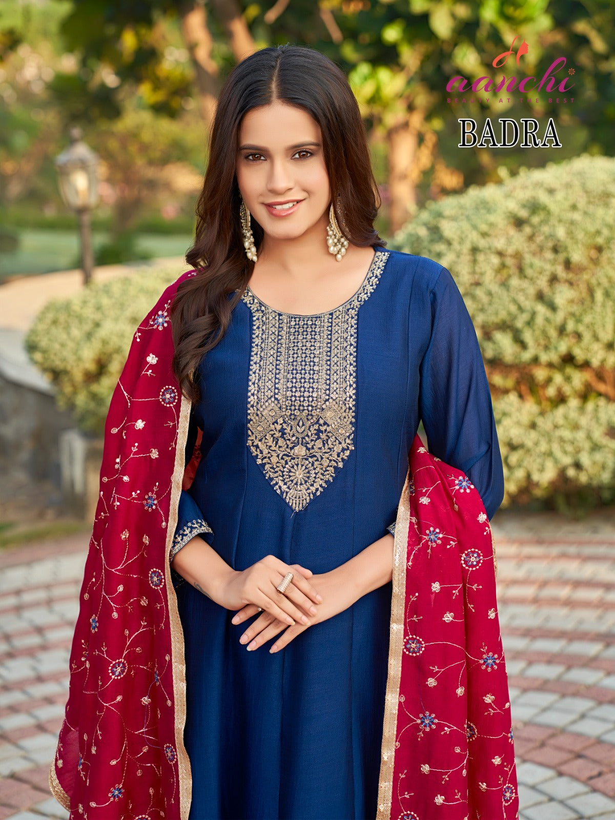 Badra Aanchi Vichitra Silk Readymade Anarkali Suits Manufacturer Ahmedabad