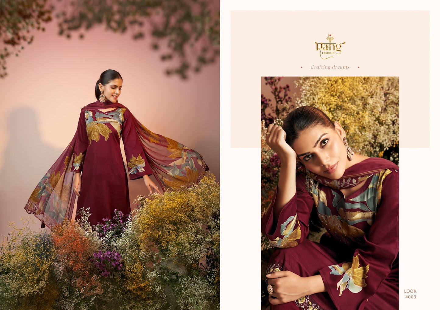 Bahaar Rang Fashion Jaam Silk Pant Style Suits Supplier India