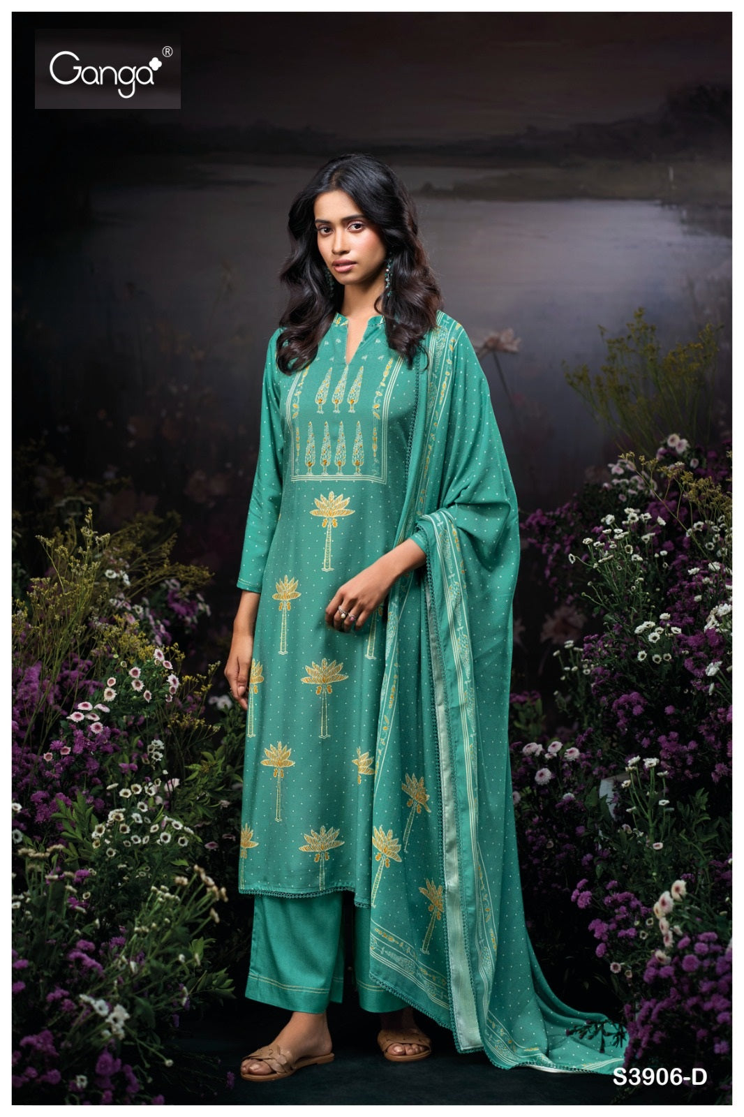 Bailyn 3906 Ganga Premium Wool Pashmina Suits Supplier India