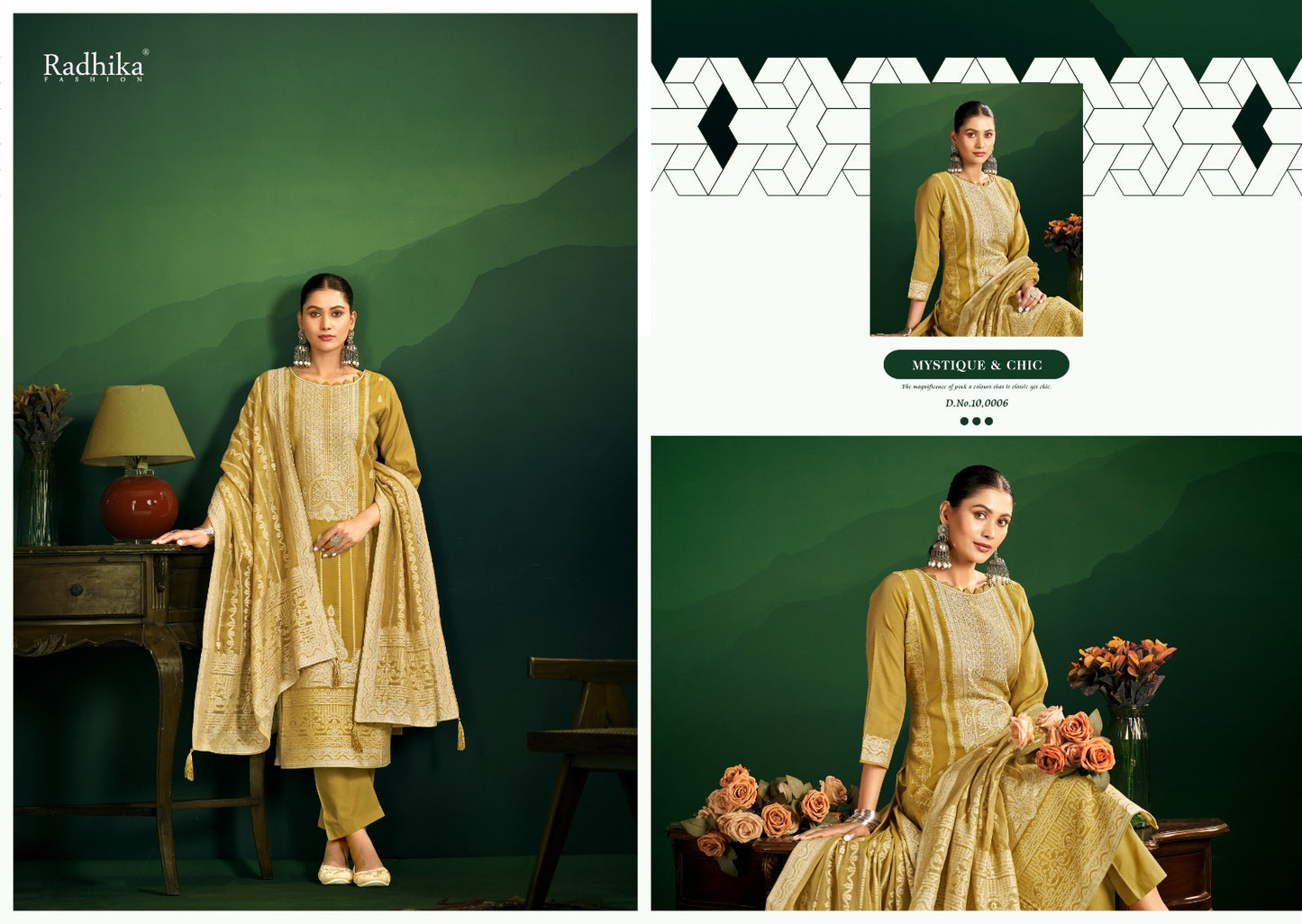 Banarasi Adha Vol 11 Radhika Fashion Azara Cotton Karachi Salwar Suits Supplier India