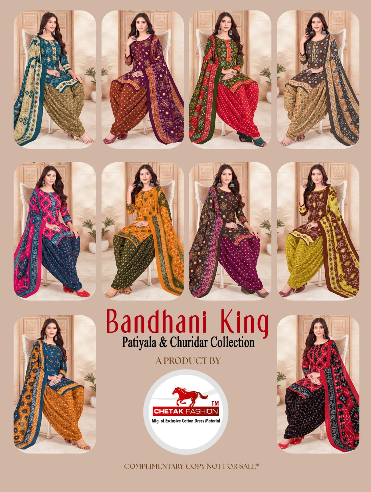 Bandhani King Vol 01 Chetak Fashion Cotton Dress Material Manufacturer Ahmedabad