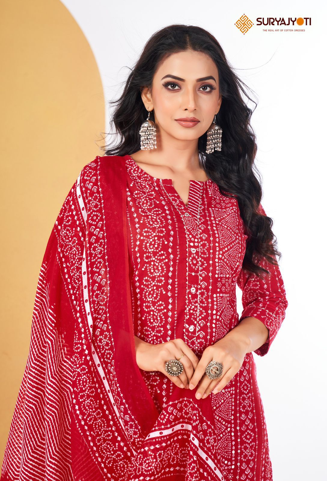 Bandhani Lehariya Vol 6 Suryajyoti Cotton Readymade Pant Style Suits Wholesale Price