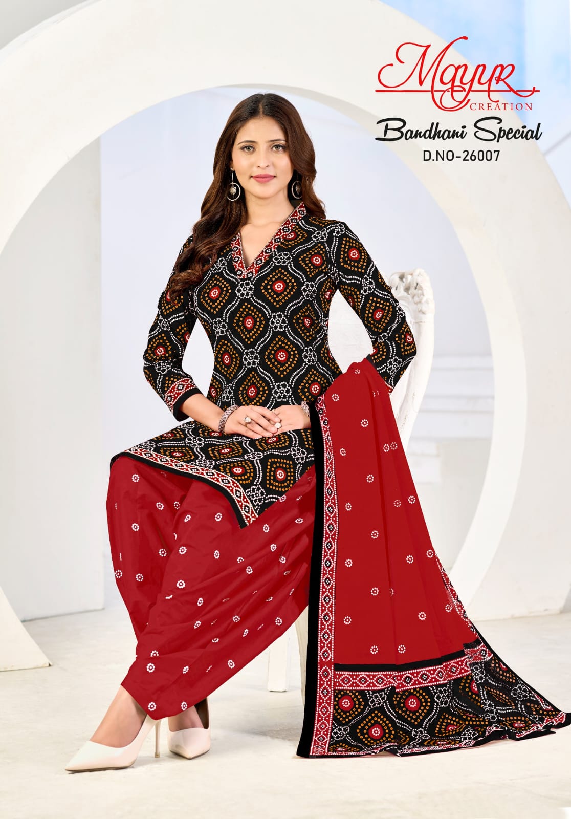 Bandhani Special Vol 26 Mayur Creation Cotton Dress Material Exporter Gujarat
