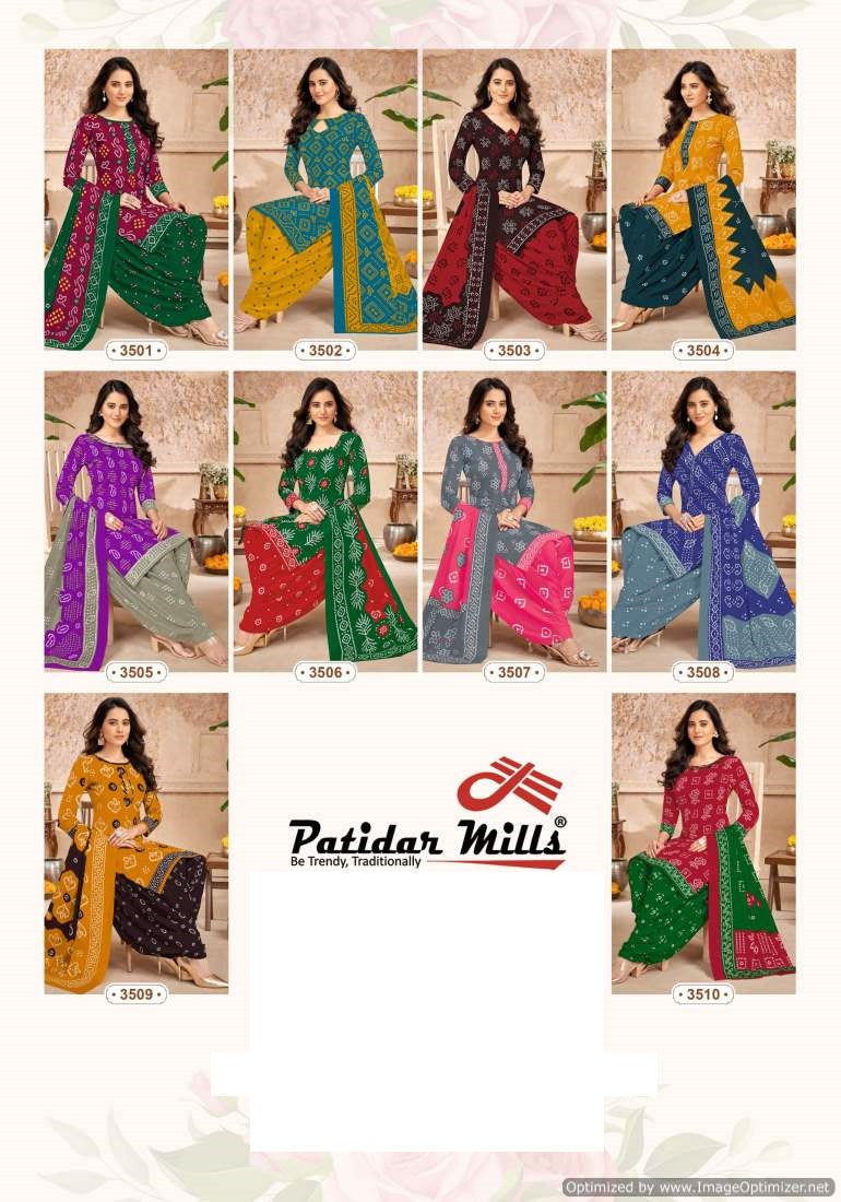 Bandhani Special Vol 35 Patidar Mills Cotton Dress Material